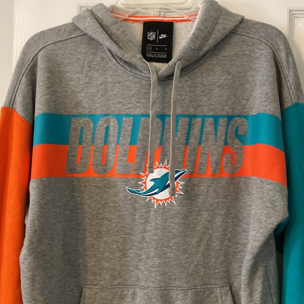 NFL Man Dolphins Hoodie size M excellent condition bust 46” long 26” - Picture 3 of 12